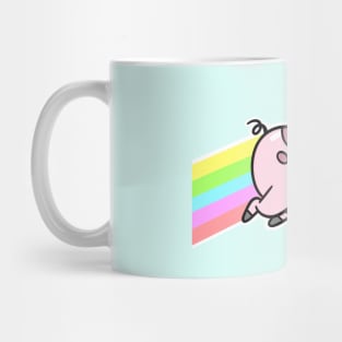 Happy Rainbow Pig Mug